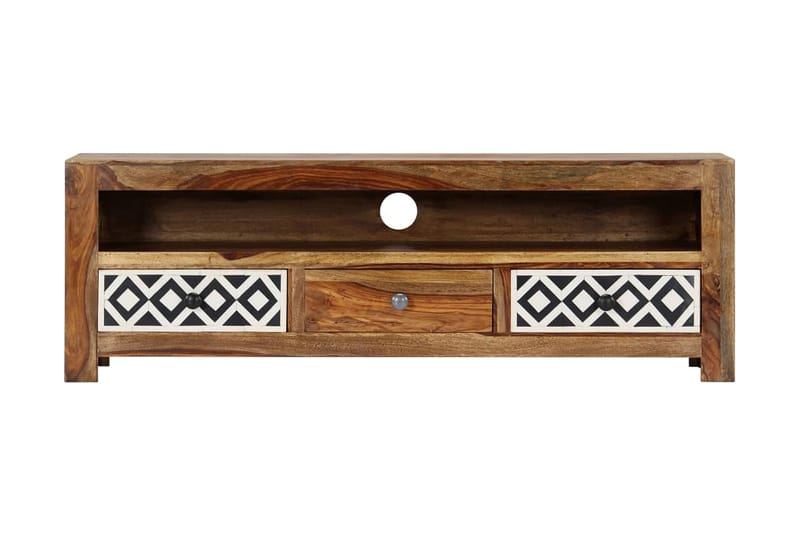 TV-bänk 120x30x40 cm massivt sheshamträ - Brun - Möbler - Tv möbel & mediamöbel - TV bänk & mediabänk
