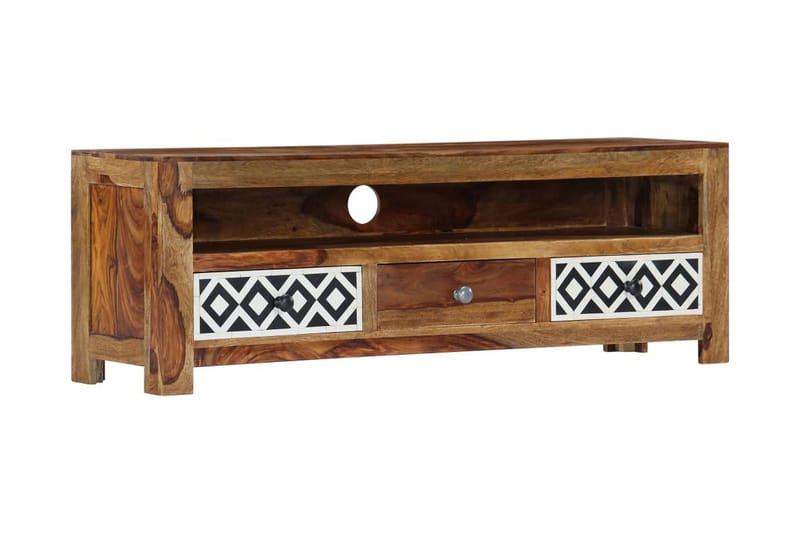TV-bänk 120x30x40 cm massivt sheshamträ - Brun - Möbler - Tv möbel & mediamöbel - TV bänk & mediabänk