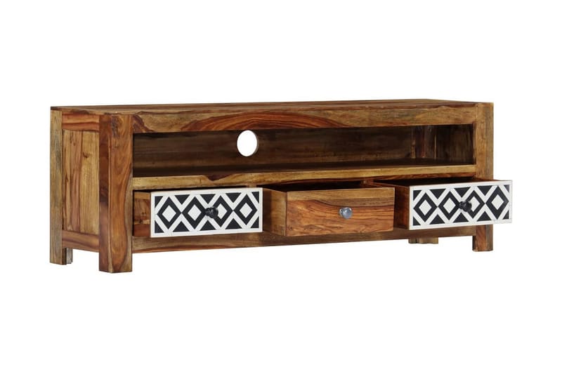 TV-bänk 120x30x40 cm massivt sheshamträ - Brun - Möbler - Tv möbel & mediamöbel - TV bänk & mediabänk