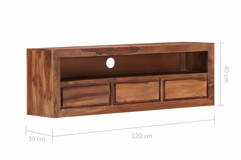 TV-bänk 120x30x40 cm massivt sheshamträ - Brun - Möbler - Tv möbel & mediamöbel - TV bänk & mediabänk