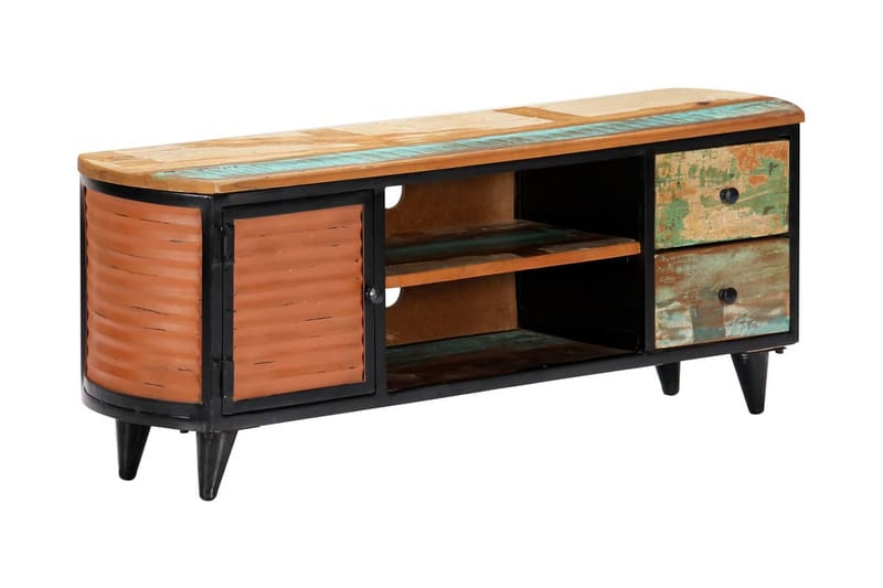 TV-bänk 120x30x45 cm massivt återvunnet trä - Brun - Möbler - Tv möbel & mediamöbel - TV bänk & mediabänk