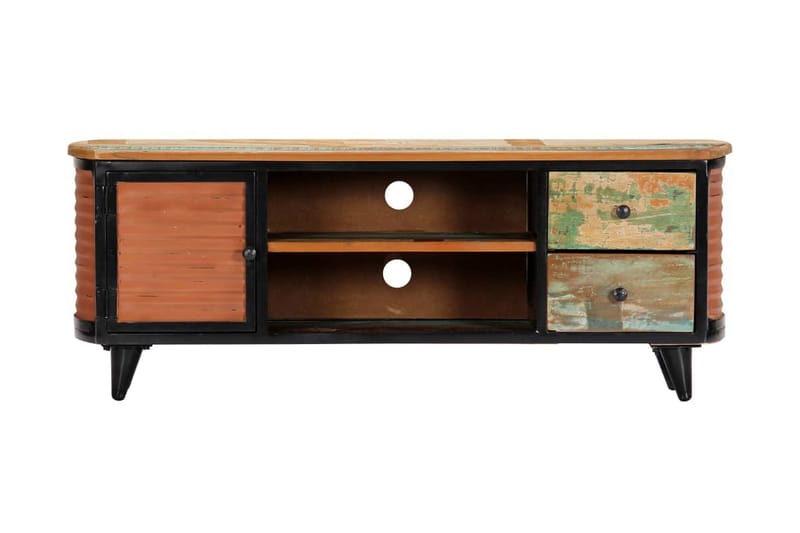 TV-bänk 120x30x45 cm massivt återvunnet trä - Brun - Möbler - Tv möbel & mediamöbel - TV bänk & mediabänk