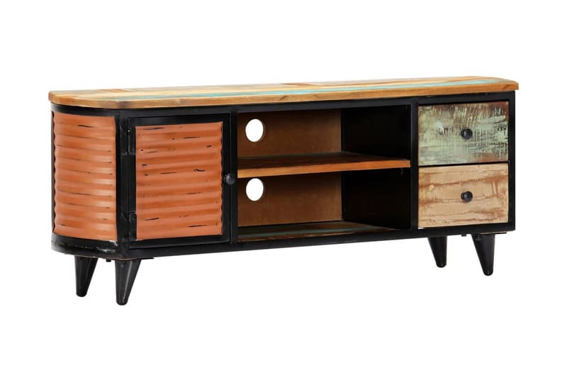 TV-bänk 120x30x45 cm massivt återvunnet trä - Brun - Möbler - Tv möbel & mediamöbel - TV bänk & mediabänk