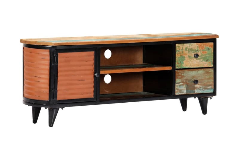 TV-bänk 120x30x45 cm massivt återvunnet trä - Brun - Möbler - Tv möbel & mediamöbel - TV bänk & mediabänk