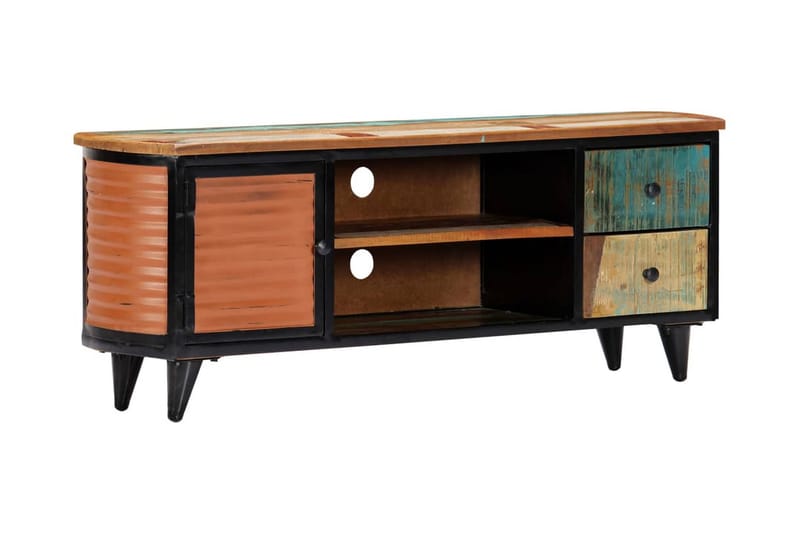 TV-bänk 120x30x45 cm massivt återvunnet trä - Brun - Möbler - Tv möbel & mediamöbel - TV bänk & mediabänk