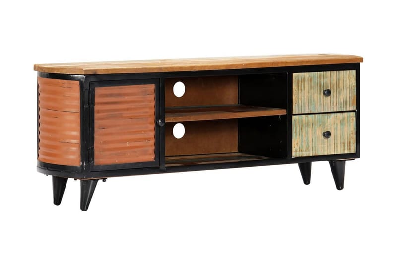 TV-bänk 120x30x45 cm massivt återvunnet trä - Brun - Möbler - Tv möbel & mediamöbel - TV bänk & mediabänk