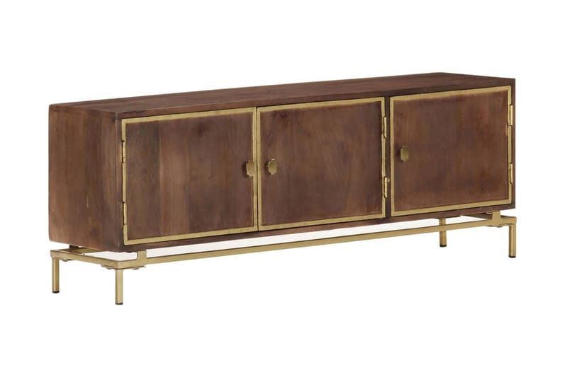TV-bänk 120x30x46 cm massivt mangoträ - Brun - Möbler - Tv möbel & mediamöbel - TV bänk & mediabänk