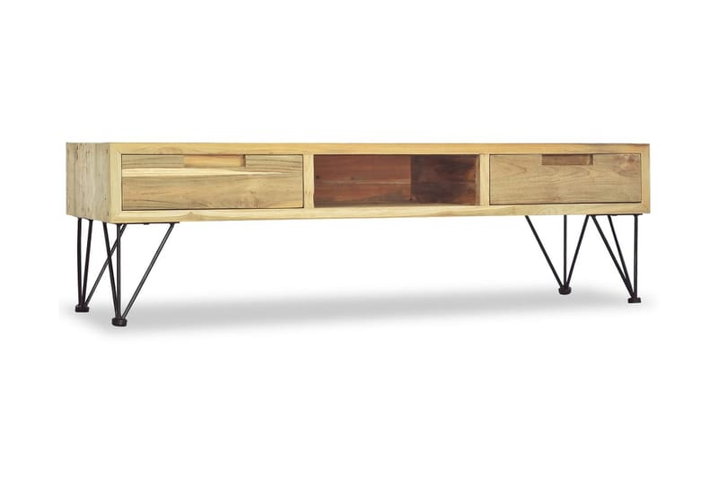 TV-bänk 120x35x35 cm massiv teak - Brun - Möbler - Tv möbel & mediamöbel - TV bänk & mediabänk