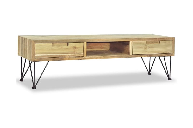 TV-bänk 120x35x35 cm massiv teak - Brun - Möbler - Tv möbel & mediamöbel - TV bänk & mediabänk