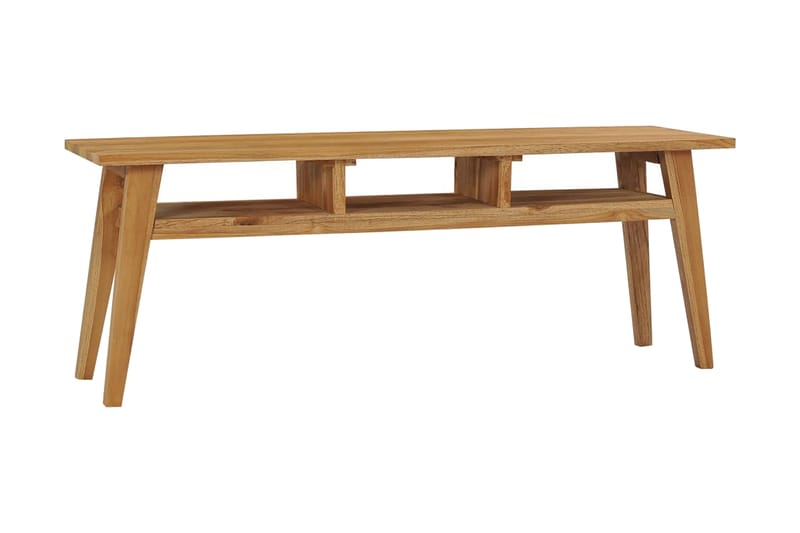 TV-bänk 120x35x45 cm massivt teakträ - Brun - Möbler - Tv möbel & mediamöbel - TV bänk & mediabänk