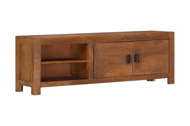 TV-bänk 120x40x30 cm massivt mangoträ - Brun - Möbler - Tv möbel & mediamöbel - TV bänk & mediabänk