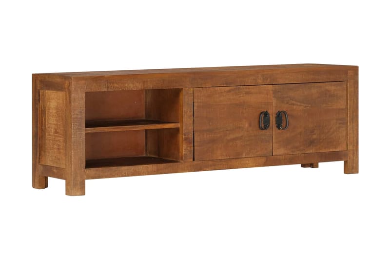 TV-bänk 120x40x30 cm massivt mangoträ - Brun - Möbler - Tv möbel & mediamöbel - TV bänk & mediabänk
