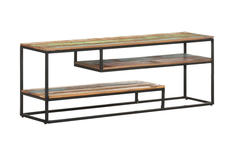 TV-bänk 130x30x45 cm massivt återvunnet trä - Brun - Möbler - Tv möbel & mediamöbel - TV bänk & mediabänk