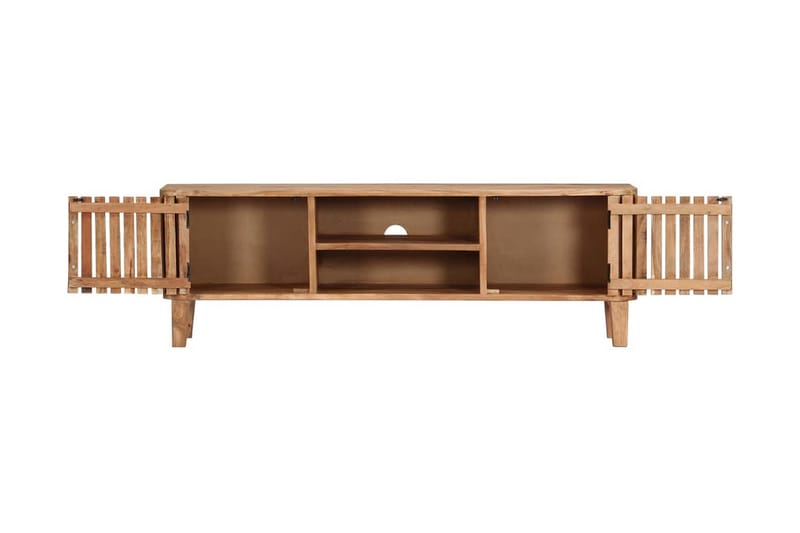TV-bänk 130x30x45 cm massivt akaciaträ - Brun - Möbler - Tv möbel & mediamöbel - TV bänk & mediabänk