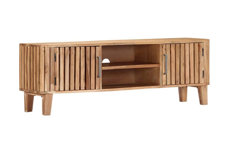 TV-bänk 130x30x45 cm massivt akaciaträ - Brun - Möbler - Tv möbel & mediamöbel - TV bänk & mediabänk