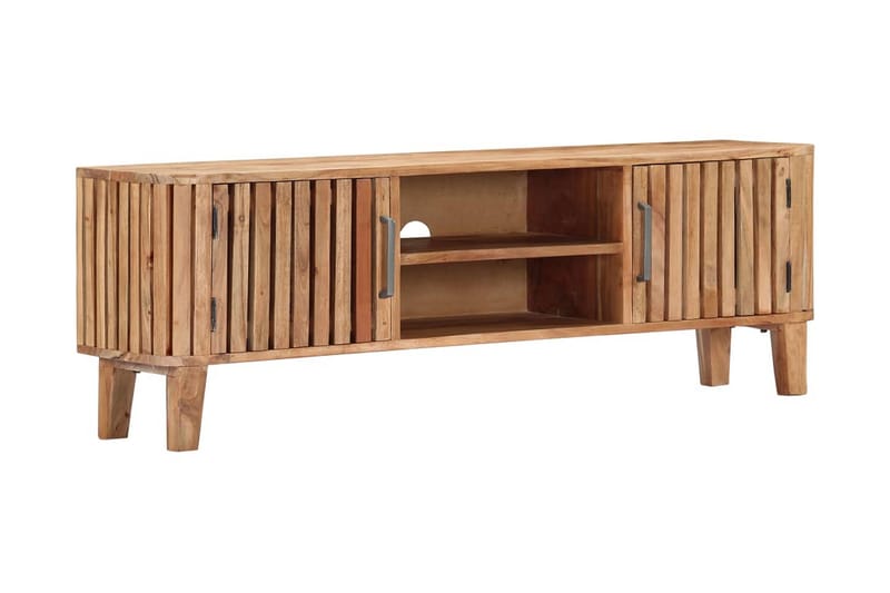TV-bänk 130x30x45 cm massivt akaciaträ - Brun - Möbler - Tv möbel & mediamöbel - TV bänk & mediabänk