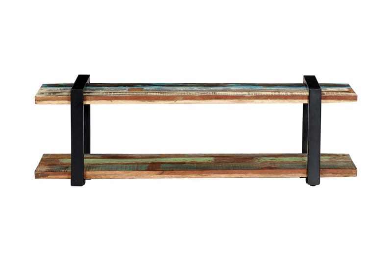 TV-bänk 130x40x40 cm massivt återvunnet trä - Flerfärgad - Möbler - Tv möbel & mediamöbel - TV bänk & mediabänk