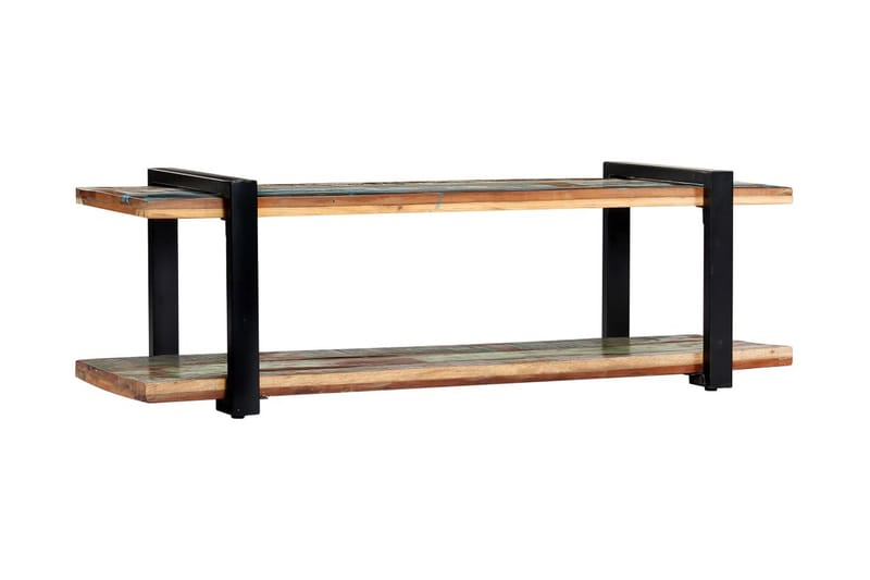 TV-bänk 130x40x40 cm massivt återvunnet trä - Flerfärgad - Möbler - Tv möbel & mediamöbel - TV bänk & mediabänk