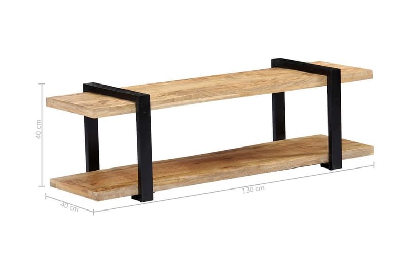 TV-bänk 130x40x40 cm massivt mangoträ - Brun - Möbler - Tv möbel & mediamöbel - TV bänk & mediabänk