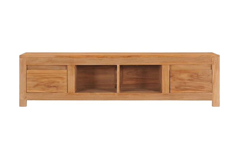 TV-bänk 135x30x35 cm massiv teak - Brun - Möbler - Tv möbel & mediamöbel - TV bänk & mediabänk