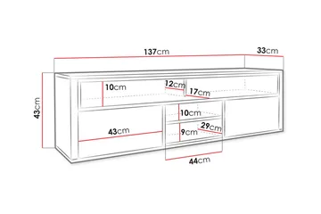 TV-bänk 137 cm - Ek - Möbler - Tv möbel & mediamöbel - TV bänk & mediabänk