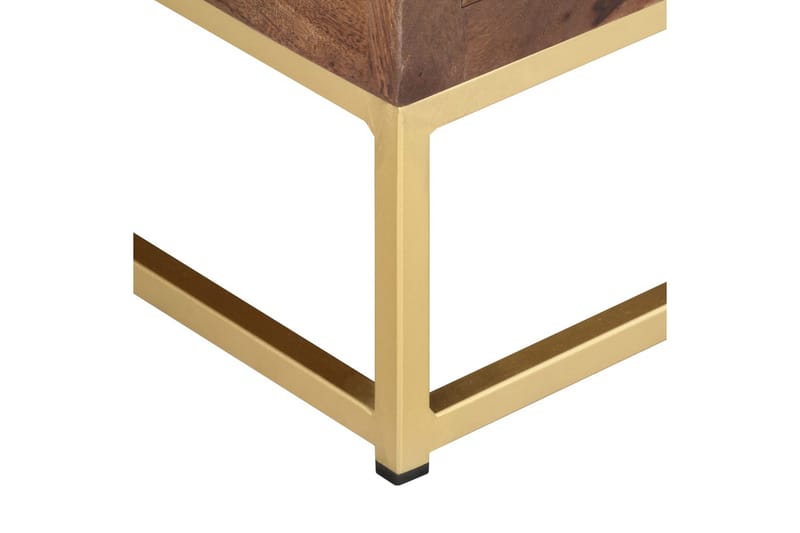 TV-bänk 138x30x46 cm massivt mangoträ - Brun - Möbler - Tv möbel & mediamöbel - TV bänk & mediabänk