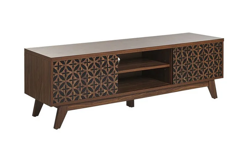 TV-bänk  140 cm mörkbrun PRESCOT, undefined
