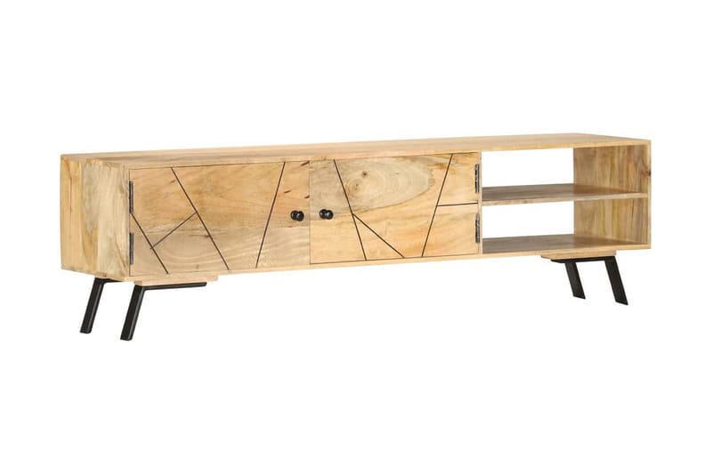 TV-bänk 140x30x40 cm massivt mangoträ - Brun - Möbler - Tv möbel & mediamöbel - TV bänk & mediabänk