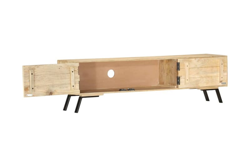 TV-bänk 140x30x40 cm massivt mangoträ - Brun - Möbler - Tv möbel & mediamöbel - TV bänk & mediabänk