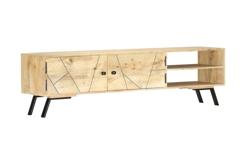 TV-bänk 140x30x40 cm massivt mangoträ - Brun - Möbler - Tv möbel & mediamöbel - TV bänk & mediabänk