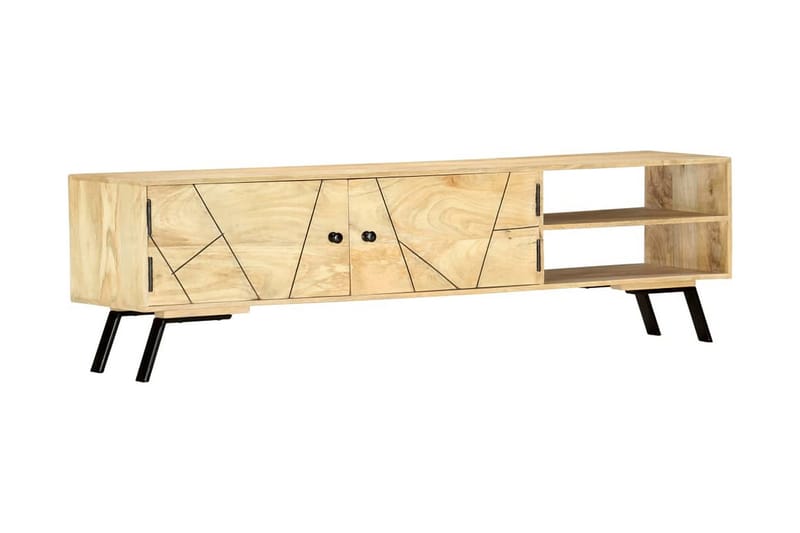TV-bänk 140x30x40 cm massivt mangoträ - Brun - Möbler - Tv möbel & mediamöbel - TV bänk & mediabänk