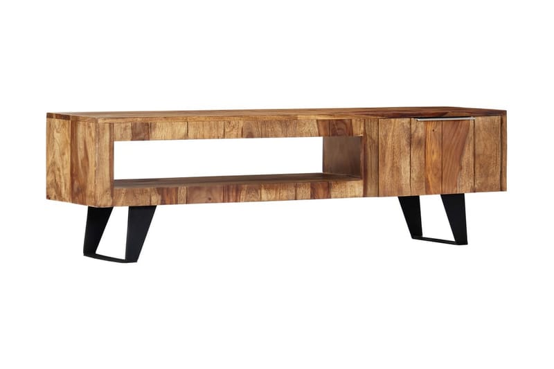 TV-bänk 140x30x40 cm massivt sheshamträ - Brun - Möbler - Tv möbel & mediamöbel - TV bänk & mediabänk