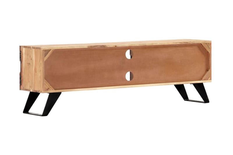 TV-bänk 140x30x45 cm massivt akaciaträ - Brun - Möbler - Tv möbel & mediamöbel - TV bänk & mediabänk