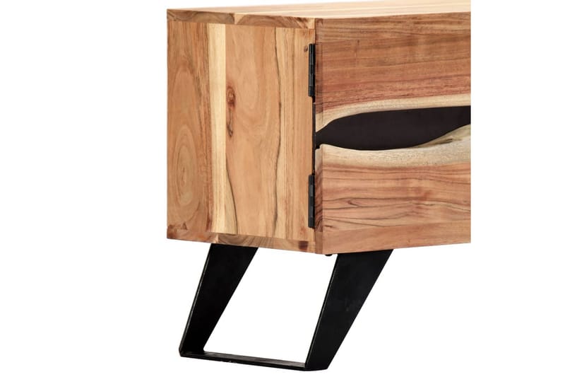 TV-bänk 140x30x45 cm massivt akaciaträ - Brun - Möbler - Tv möbel & mediamöbel - TV bänk & mediabänk