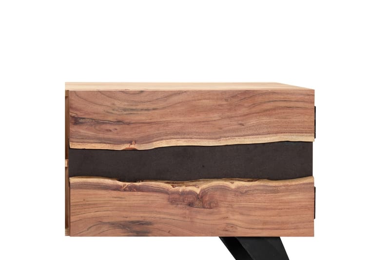 TV-bänk 140x30x45 cm massivt akaciaträ - Brun - Möbler - Tv möbel & mediamöbel - TV bänk & mediabänk
