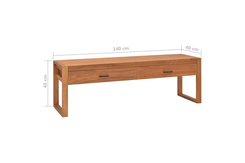 Tv-bänk 140x40x45 cm återvunnen teak - Brun - Möbler - Tv möbel & mediamöbel - TV bänk & mediabänk