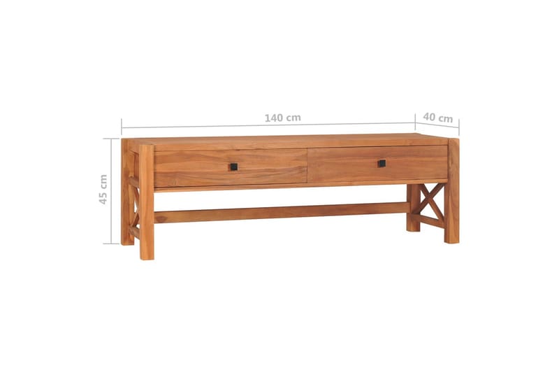 Tv-bänk 140x40x45 cm återvunnen teak - Brun - Möbler - Tv möbel & mediamöbel - TV bänk & mediabänk