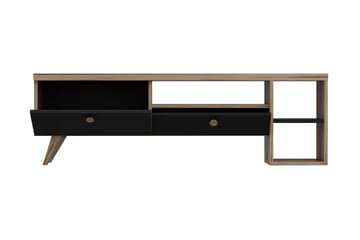 Tv-bänk 150 cm 2 Skåp - Svart/Natur - Möbler - Tv möbel & mediamöbel - TV bänk & mediabänk