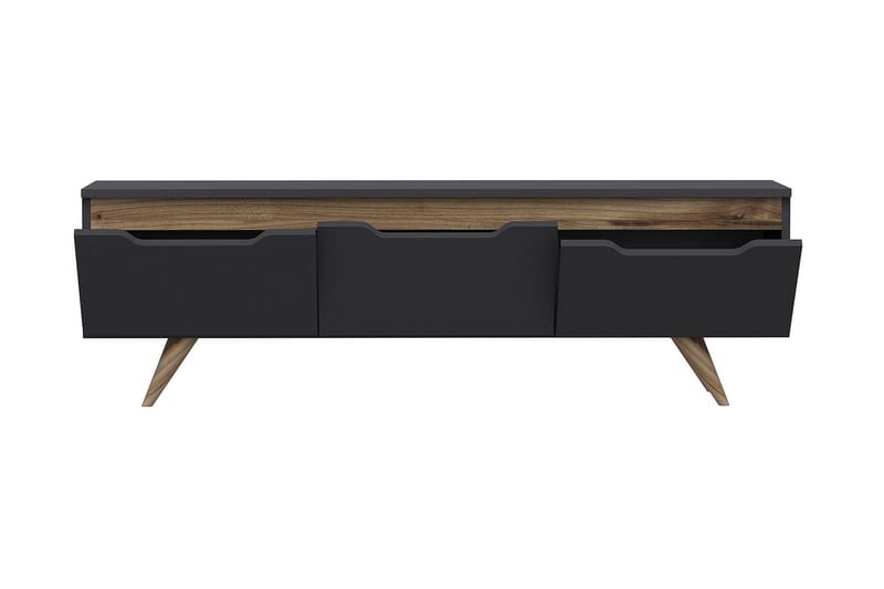Tv-bänk 150 cm 3 Skåp - Antracit/Natur - Möbler - Tv möbel & mediamöbel - TV bänk & mediabänk