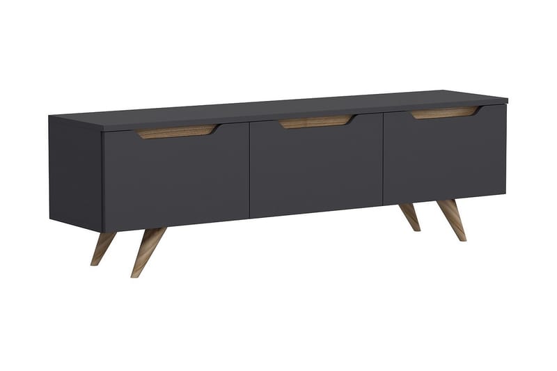 Tv-bänk 150 cm 3 Skåp - Antracit/Natur - Möbler - Tv möbel & mediamöbel - TV bänk & mediabänk