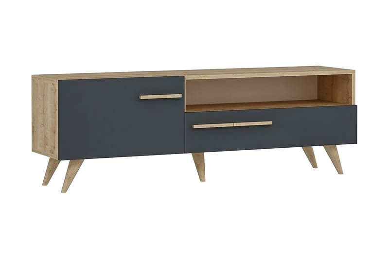 Tv-bänk 150 cm - Natur/Antracit - Möbler - Tv möbel & mediamöbel - TV bänk & mediabänk