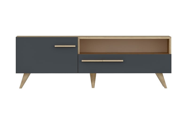 Tv-bänk 150 cm - Natur/Antracit - Möbler - Tv möbel & mediamöbel - TV bänk & mediabänk
