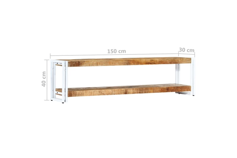 TV-bänk 150x30x40 cm massivt mangoträ - Brun - Möbler - Tv möbel & mediamöbel - TV bänk & mediabänk
