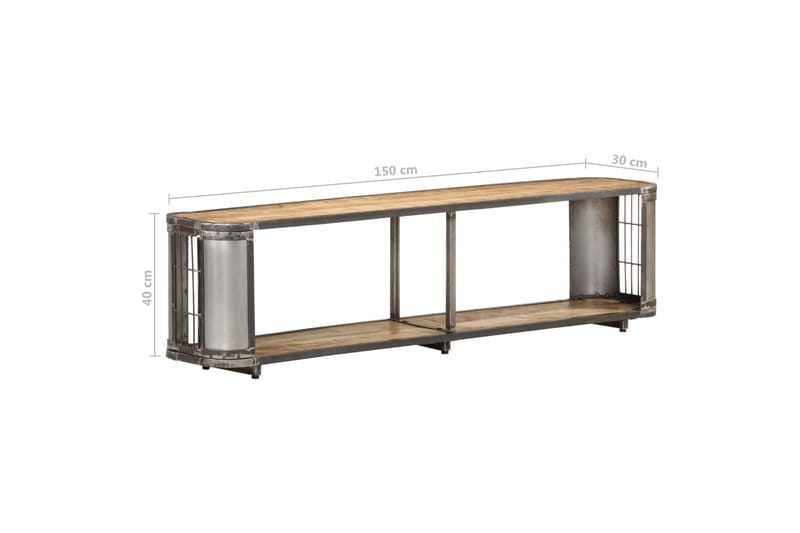 TV-bänk 150x30x40 cm massivt mangoträ - Brun - Möbler - Tv möbel & mediamöbel - TV bänk & mediabänk