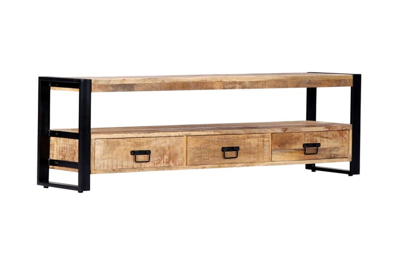 TV-bänk 150x30x45 cm massivt mangoträ - Brun - Möbler - Tv möbel & mediamöbel - TV bänk & mediabänk