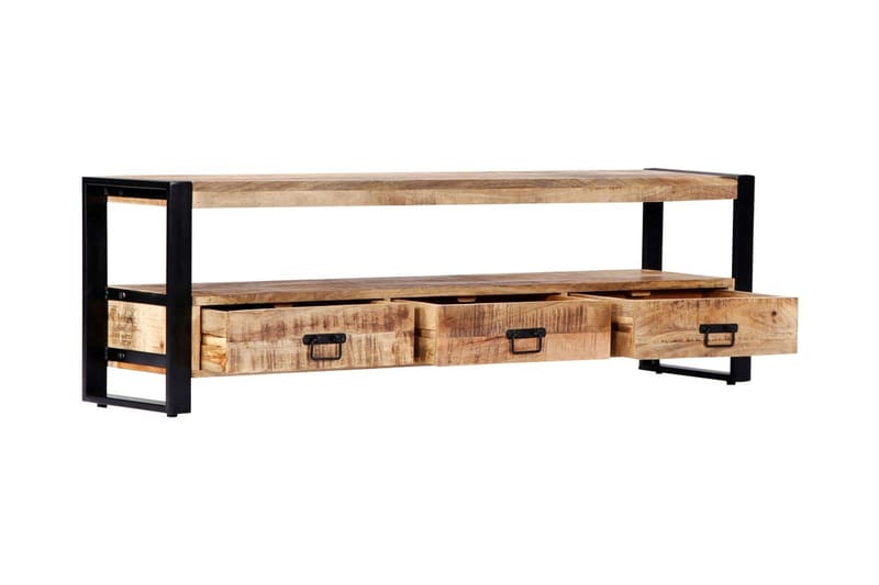 TV-bänk 150x30x45 cm massivt mangoträ - Brun - Möbler - Tv möbel & mediamöbel - TV bänk & mediabänk