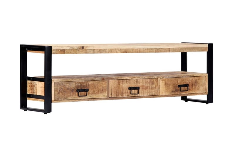 TV-bänk 150x30x45 cm massivt mangoträ - Brun - Möbler - Tv möbel & mediamöbel - TV bänk & mediabänk