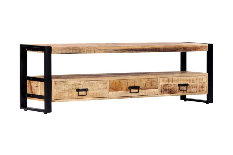 TV-bänk 150x30x45 cm massivt mangoträ - Brun - Möbler - Tv möbel & mediamöbel - TV bänk & mediabänk