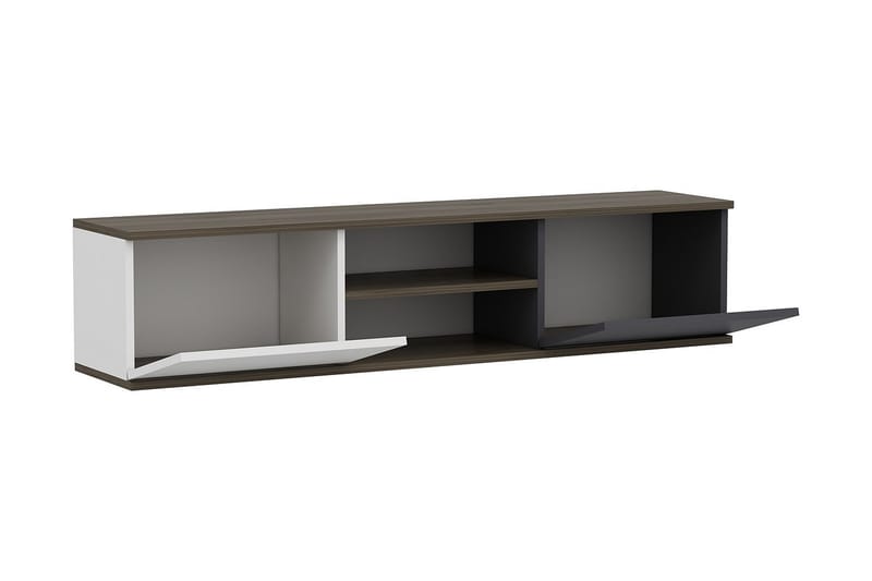 Tv-bänk 160 cm - Antracit/Valnöt - Möbler - Tv möbel & mediamöbel - TV bänk & mediabänk