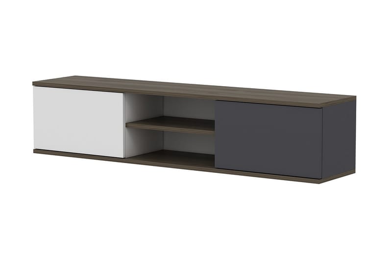 Tv-bänk 160 cm - Antracit/Valnöt - Möbler - Tv möbel & mediamöbel - TV bänk & mediabänk